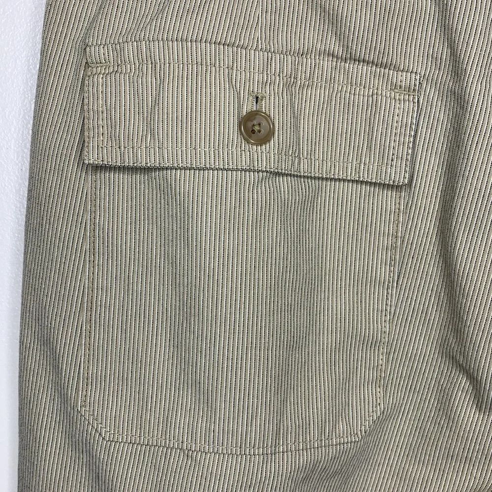 BANANA REPUBLIC Pants Tan Micro Pinstripe Coastal Grandpa Straight Leg 32